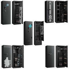 Uimoso Secure 4-12 Gun Cabinet for Rifles Pistols with Keypad Access