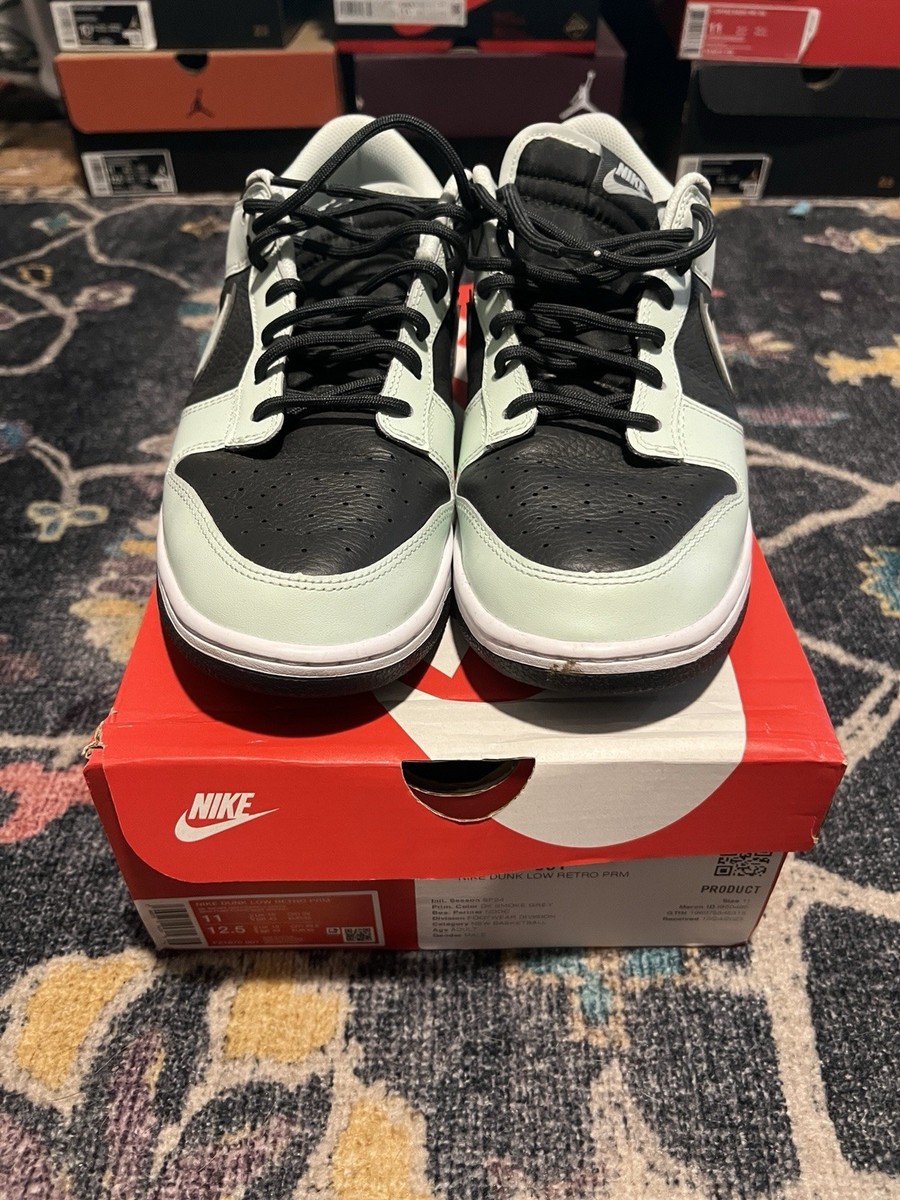 Nike Dunk Low Retro PRM Black White Men's Leather Low Top Athletic