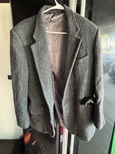 Vintage Harris Tweed Blazer Mens Regular Herringbone Wool Jacket England