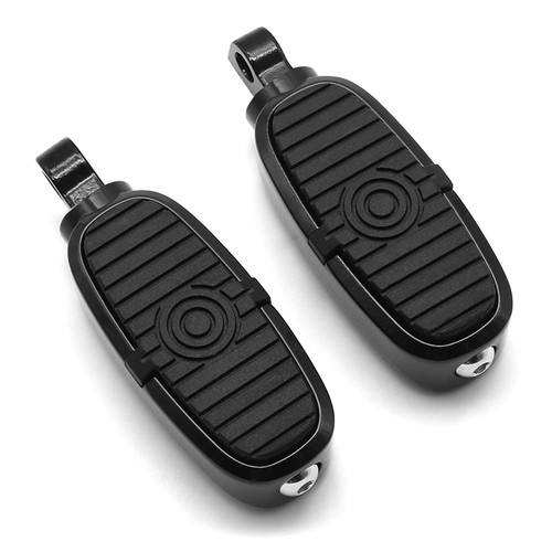 Pedales de estriberas negras de 10 mm para Harley Touring/Softail/Dyna/Sportster/Trike - Imagen 6 de 8