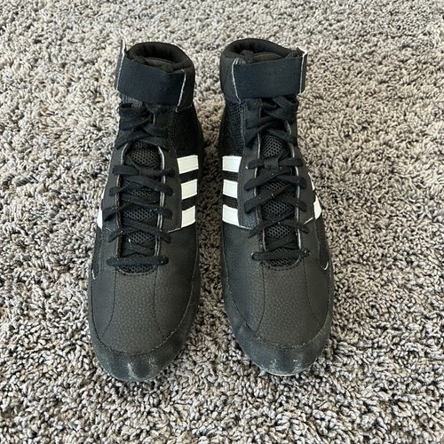 Adidas HVC 2 Wrestling Shoes Men's 7.5 MMA Boxing Black White AQ3325 - Picture 3 of 10