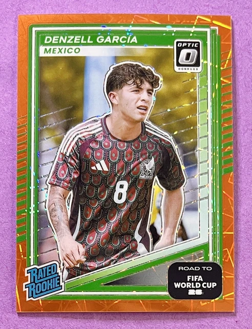 Denzell Garcia 2025-26 Donruss FIFA World Cup OPTIC ORANGE VELOCITYRATED ROOKIE