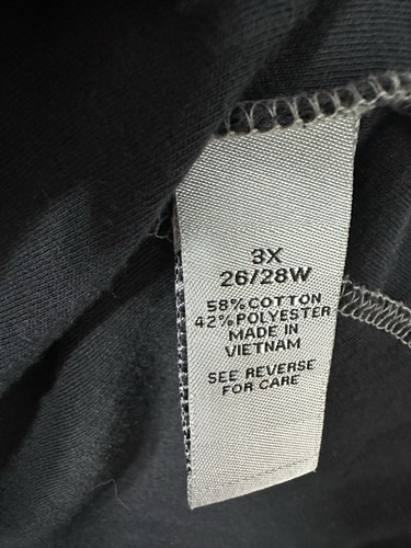 Cárdigan Catherines Frente Abierto Talla 3X Negro Gris Contraste 26/28W Tejido Acanalado - Imagen 4 de 7