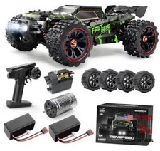 1/14 Brushless RC Cars for Adults Fast 50 mph, RC Trucks 4x4 1:14 Green