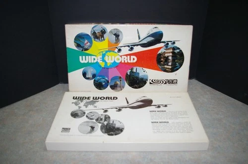 VINTAGE 1970'S PARKER BROTHERS WIDE WORLD BOARD GAME 100% COUNTED AND COMPLETE