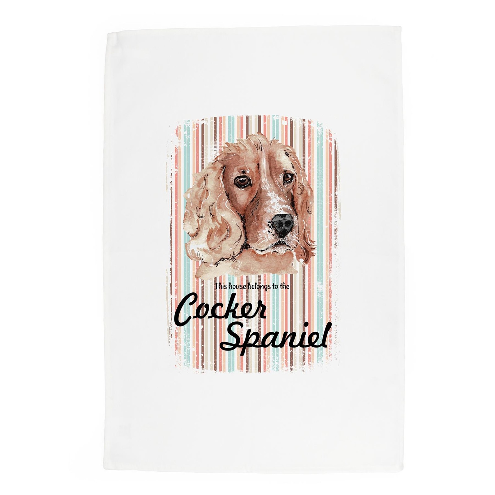 Cocker Spaniel Tea Towel - Novelty Dog Themed Gift Kitchen Linen/Dish Cloth