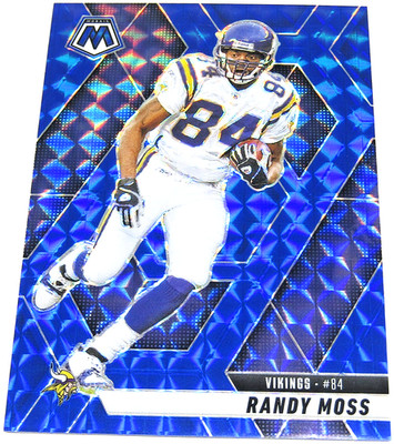 2025 Panini Mosaic Blue Reactive /99 #134 Randy Moss Minnesota Vikings WR Card