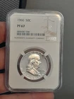 1960 Proof Franklin Half Dollar PCGS PR67 (UNDER GRADED) Cameo Obverse