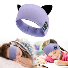 Kids Bluetooth Headband Headphones Sleep Mask Wireless Earphones Built in Thi...