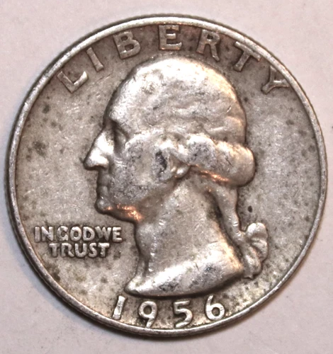 1956-D Washington Quarter - 90% Silver - Very Fine - #1062EA