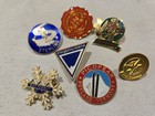 SNOW SKIIING LOT 7 PINS! PICOPEAK STERLING BUTTERNUT SUGARLOAF FOUR POINTS ETC
