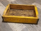 Vintage Yellow & Red Coca-Cola Wood Crate For Bottles Orig 1950s 18 X 11 3/4