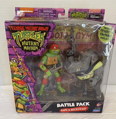 Playmates TMNT Mutant Mayhem Ralph Vs Rocksteady Battle Pack Ninja Turtles NEW