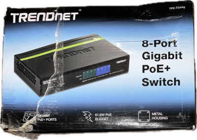 TRENDnet 8-Port Gigabit PoE+ Switch, 8 x Gigabit PoE+ Ports