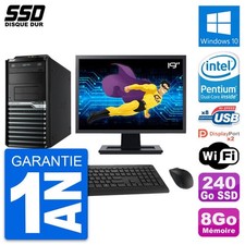 PC Tour Acer M4630G Ecran 19" Intel G3220 RAM 8Go SSD 240Go Windows 10 Wifi