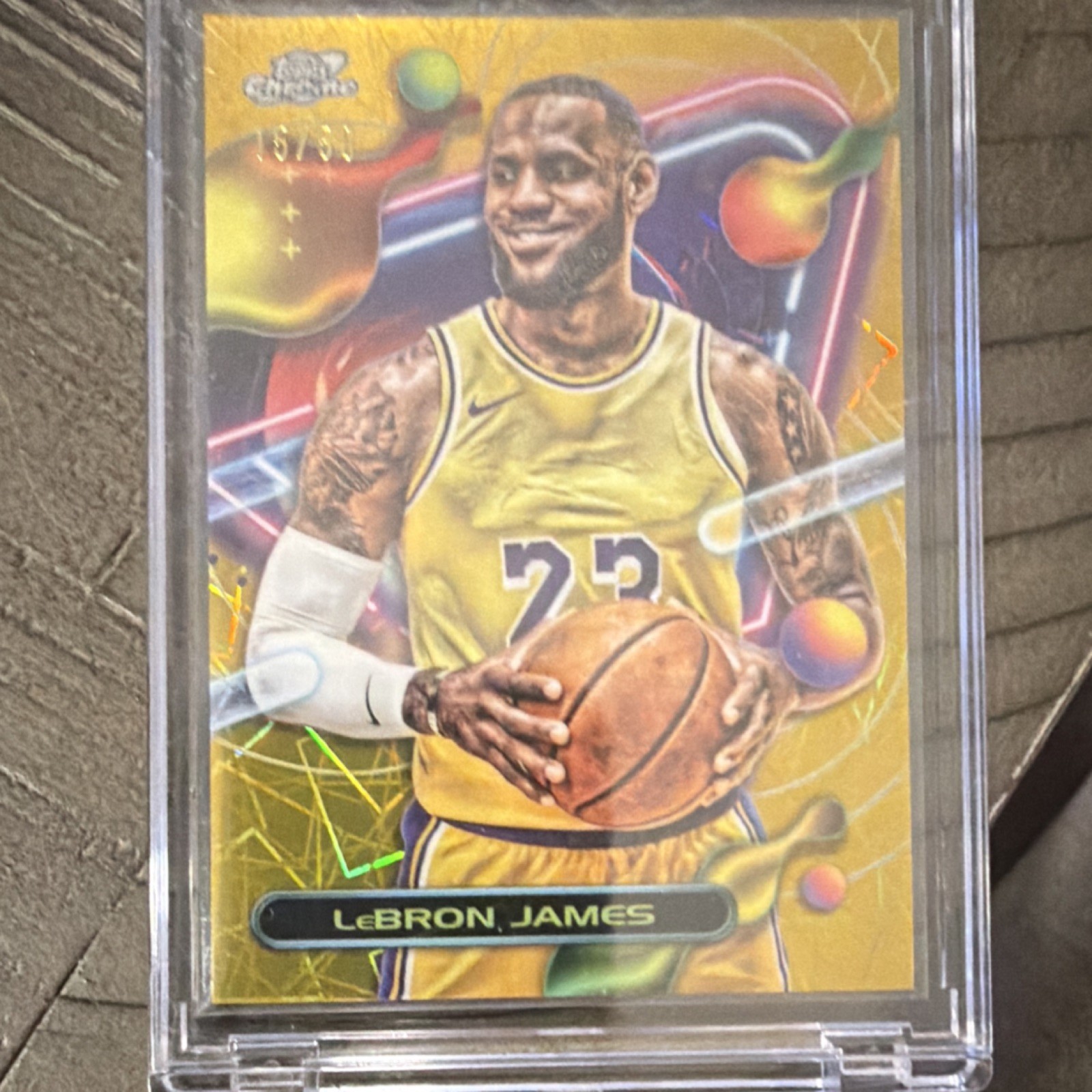 2023-24 Topps Cosmic Chrome LeBron James #59 Gold Parallel 15/50