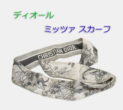 Dior Mitzah Scarf Toile de Jouy Sauvage Grey Silk Twill | eBay