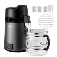 6L Water Distiller 1.6 Gallon Countertop 900W Stainless Steel Pure Water Maker