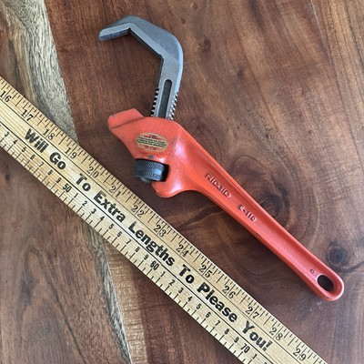 #ad Ridgid Model E 110 Offset Hex Smooth Jaw Pipe Wrench Red Made in USA $50.36