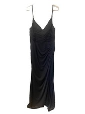 Azazie Deandra NWT Black Maxi Floor Length Dress Size 14 Formal Bridesmaid