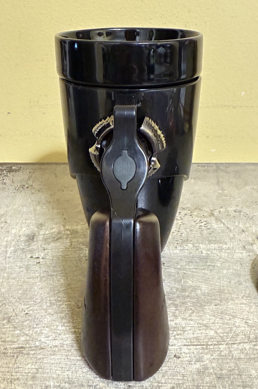 Pukomc Revolver Coffee Mug w/Lid Unique Ceramic Coffee Cup Comfortable Grip 16oz