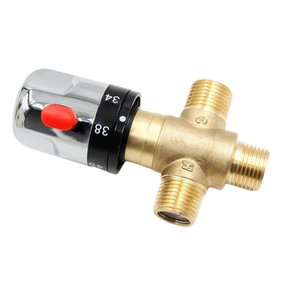 Brass Thermostatic Valve Hot Cold Water Mixing Valve for Washbasins Bidets