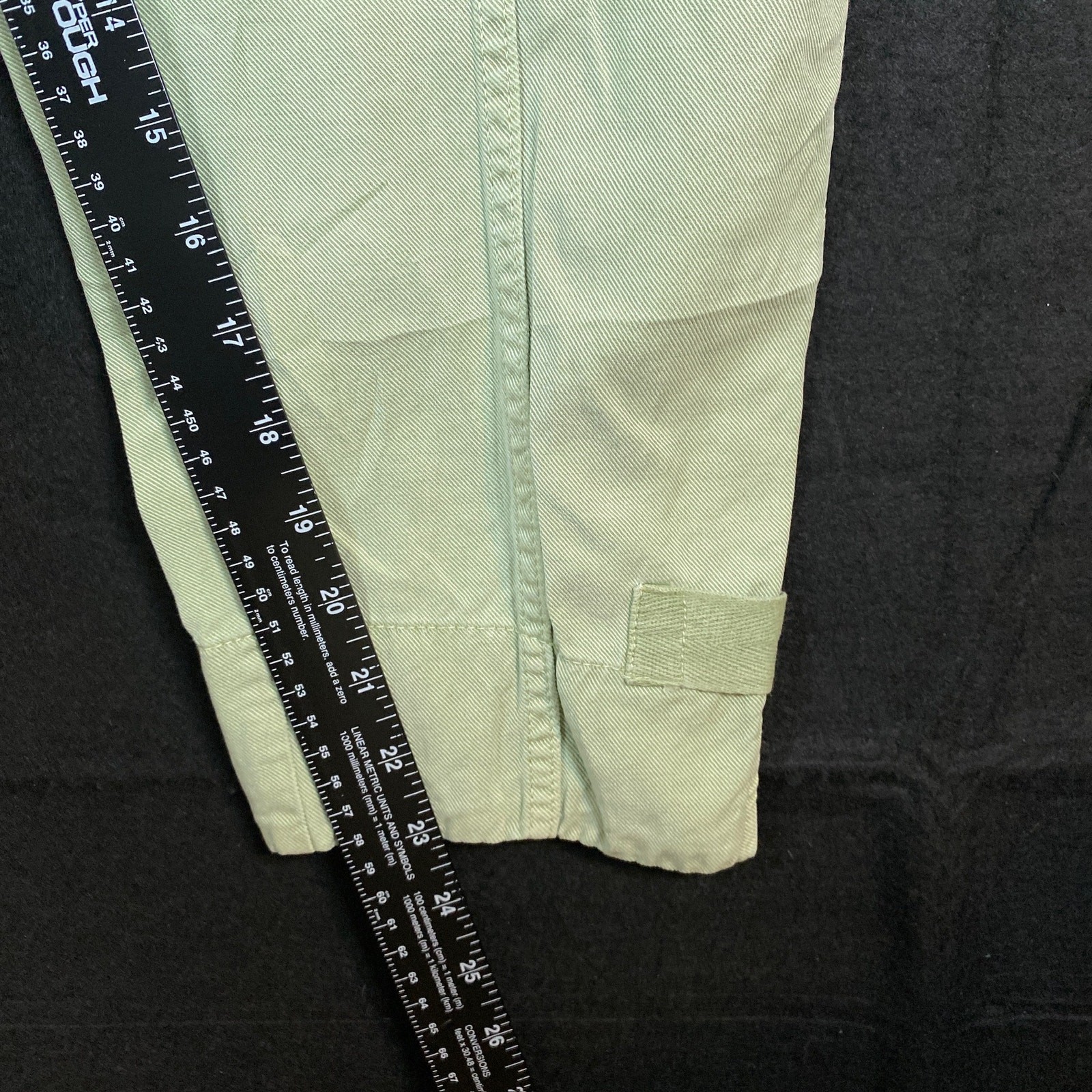 Zara Womens Pants Green Capri Jogger Drawstring Linen Blend High Rise Stretch XS thumbnail 8