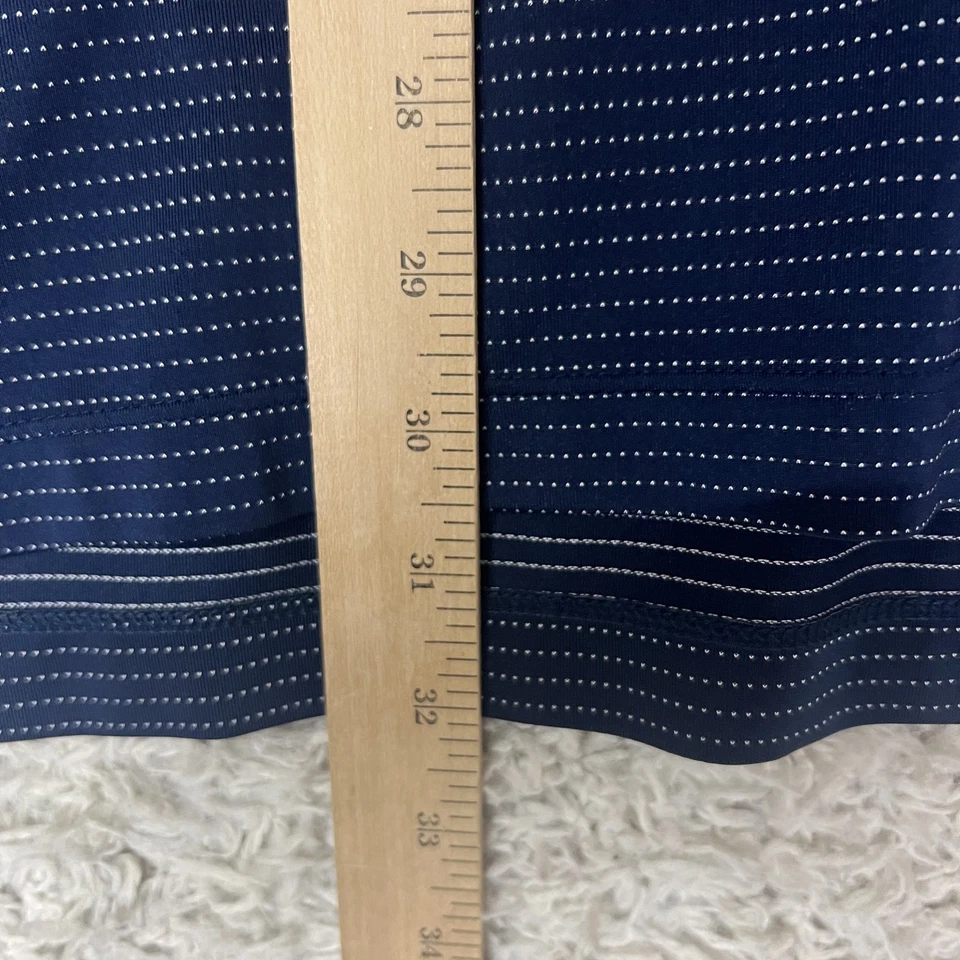 Camisa polo de golf Columbia para hombre 2XL azul a rayas con logotipo manga corta rendimiento Foto 2 de 4