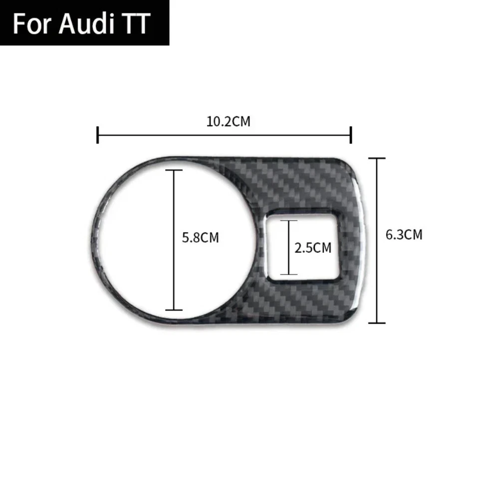 For Audi TT 8n 08-14 Carbon fiber trim cover dustproof headlight switch sticker Foto 2 de 4