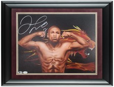 Floyd Mayweather Signed Hand Painted Framed Canvas BAS Witness ACOA