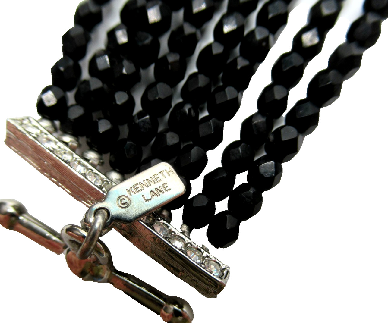 KJL KENNETH J LANE Black Crystal Rhinestone Brace… - image 4