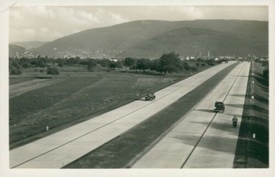Postcard Mannheim Heidelberg Reichsautobahn 1935 Autobahn (No. 9134)