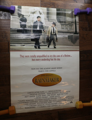 VINTAGE The Rainmaker 1997 Original Poster 27x40 Rolled Double Sided Damon