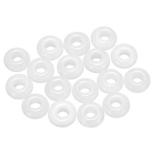 15pcs Natural Stone Beads 5x10mm Large Hole Craft Beads, White Jade