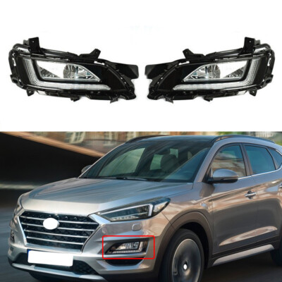 Pair Front Driving Fog lights Daytime Running Lamp For Hyundai Tucson 2019-2020