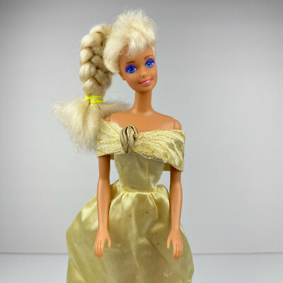 gold barbie dress Guo Pei Barbie Doll Wearing Golden-Yellow Gown