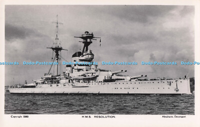 R715034 H.M.S. Auflösung. Abraham. Devonport. Nr. 2363. RP