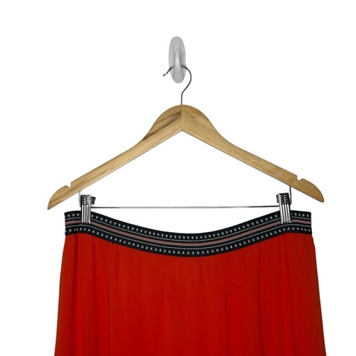 Anthropologie Vanessa Virginia Colima Lagenlook Maxi Skirt Poppy Red Size Small - Picture 4 of 12