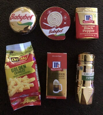 6 ZURU Mini Brands GOLD RUSH - Ore-Ida French Fries Babybel McCormick Seasonings