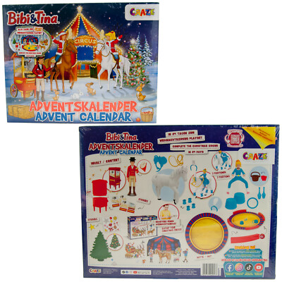 Bibi & Tina Advent Calendar 2022 Christmas Circus 24 Pieces Children Christmas