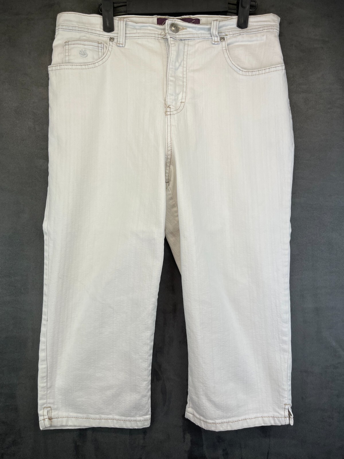 Gloria Vanderbilt Denim Capri Pants - Womens Size 10 - White - Amanda (3260)