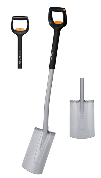Fiskars 1066733 Teleskop-Spaten Rund GäRtnerspaten Rundspaten Spaten Flach-image