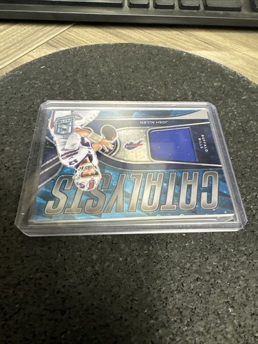 2022 Panini Spectra Josh Allen Catalysts Materials Neon Blue /60 Buffalo Bills - Bild 4 von 8