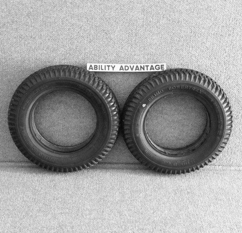 *2 NEW V.2 Permobil F3, F5, M5 CASTER WHEELS w/TAPERED STREET TREAD SOLID TIRES - Picture 6 of 24