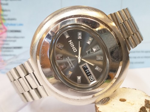 NINO 17 JEWELS AUTOMATIC GRAY DIAL N49 SWISS MEN'S FULL WORKING ALL ORG. VINTAGE - Picture 8 of 24