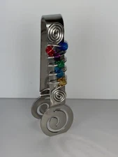 Norpro Decorated Stainless Steel Tea Bag Tong Squeezer Straining With 3 Teabags