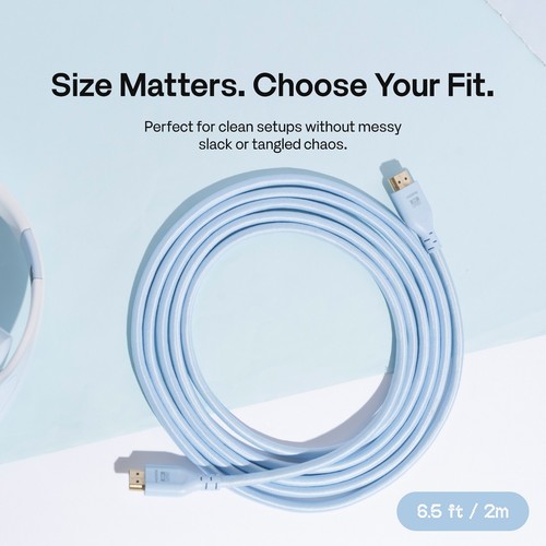 Pixio 8K HDMI 2.1 Cable Ultra High Speed 4K 120Hz Nylon Braided 6.5ft & 10ft - Picture 33 of 58