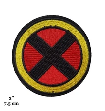 X-Men Superhero Team Classic Logo Red, Yellow, Black Embroidered Iron On Patch 