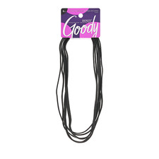 GOODY Women'S Ouchless Thin Hair Flat Narrow Headwrap, Black, 6 Count