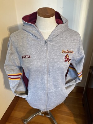 NWT ARIZONA SUNDEVILS FULL ZIP HOODED SWEATSHIRT YOUTH SIZE L  12/14